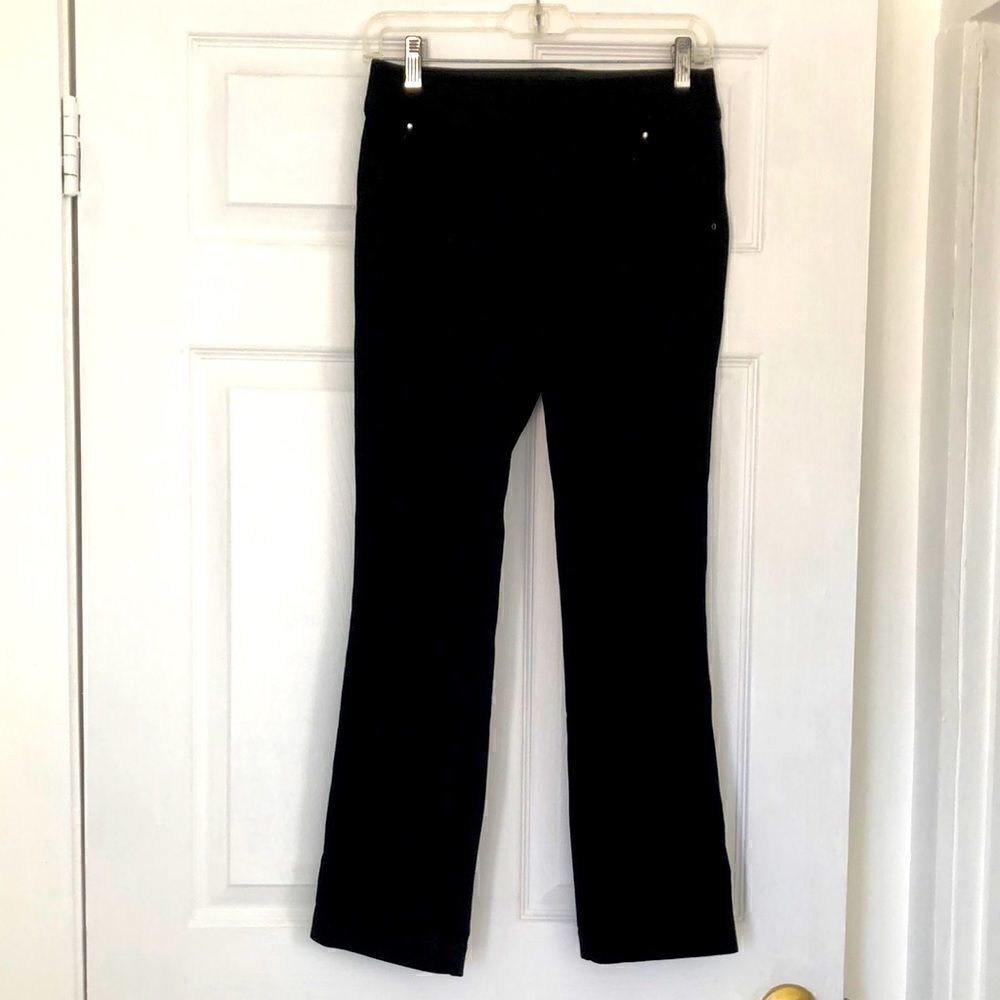 INC Black  Stretch Pants Rhinestones  Glam Goth Size 2 short